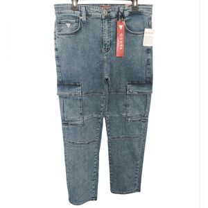 GUESS Mateo Cargo Denim Blue Jeans Sz 32